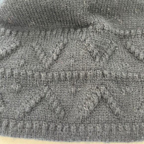 Penthouse Knits Navy Wool Hat with Tassels - Unisex - One Size - Picture 5 of 7